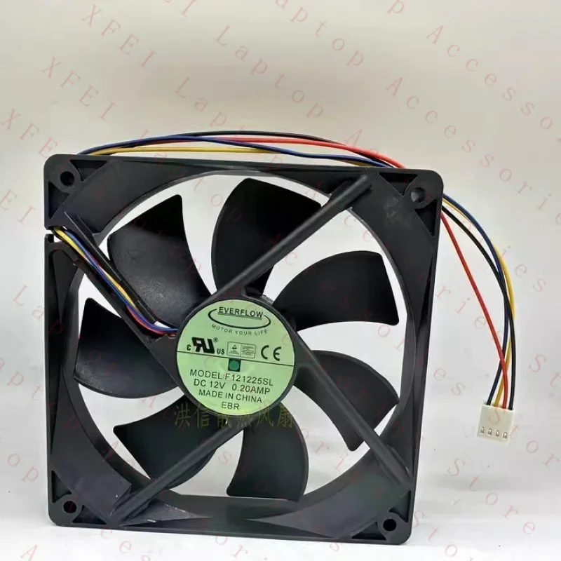 

Вентилятор охлаждения EVERFLOW F121225SL, 120*25 мм, 4-проводной, DC12V 0.20A, 1 шт.