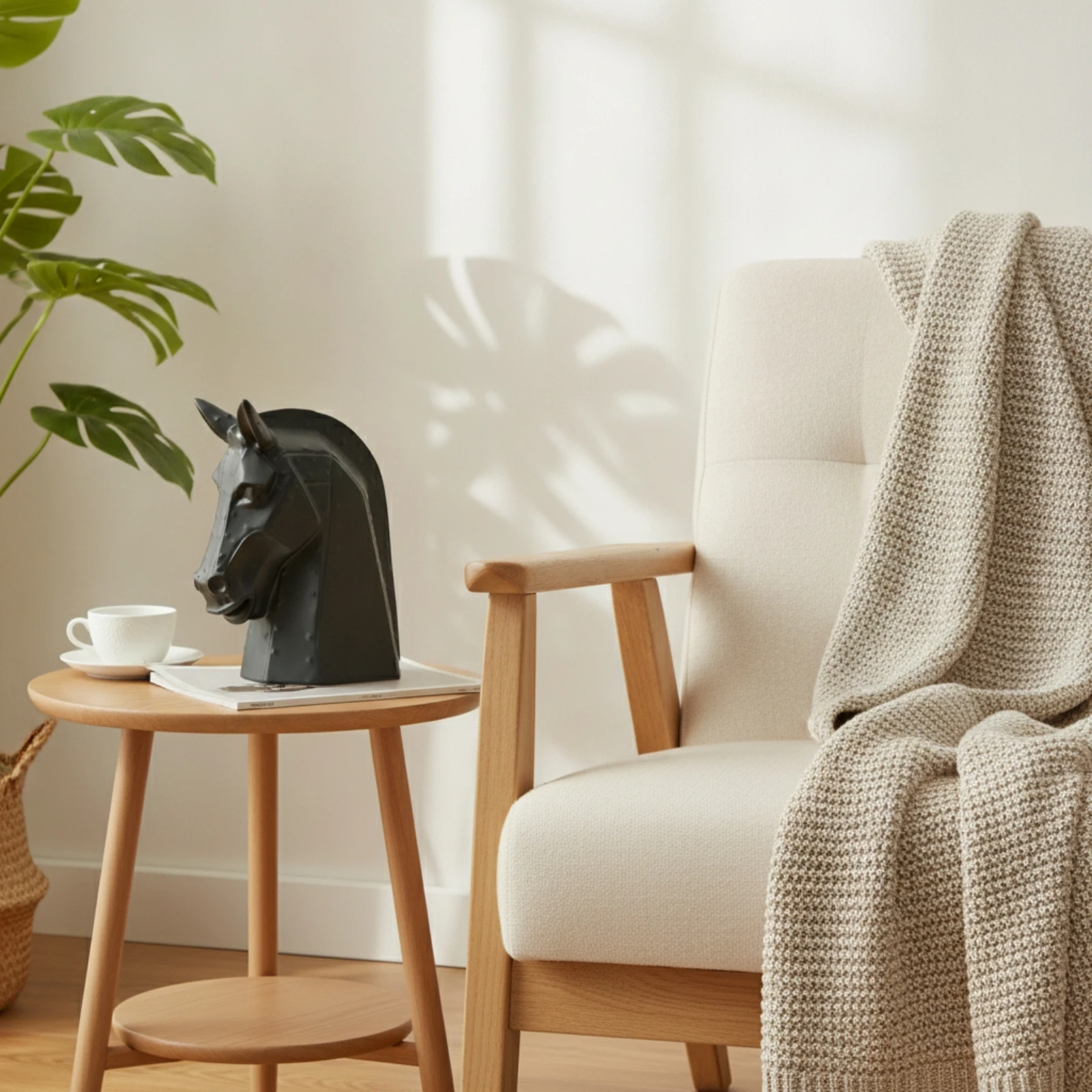 Horse Head Tissue Box Tabletop Horse Head Tissue Box Cover Ornament Decorative Functional for Art Collectors, Living Room
