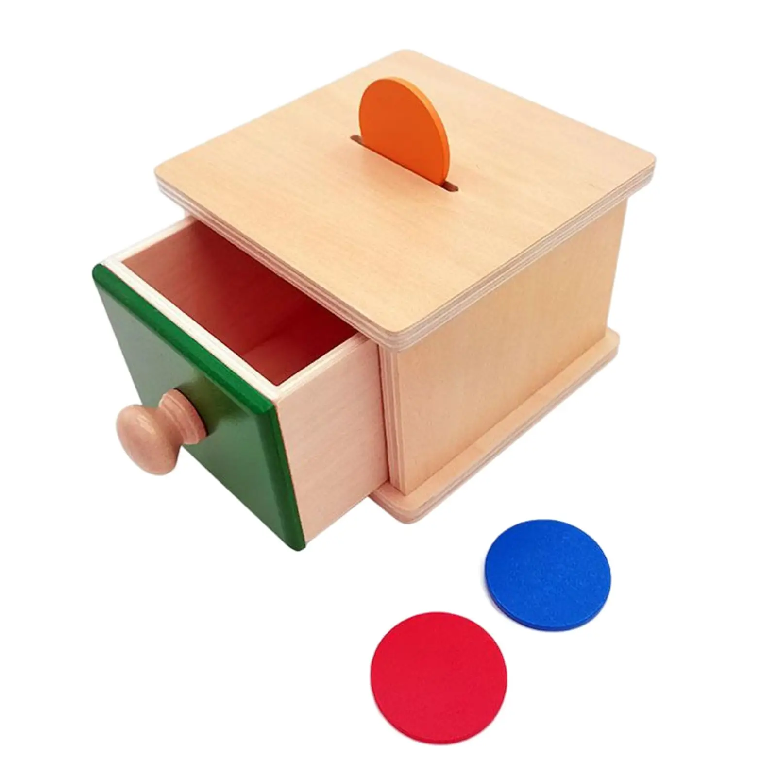 Wooden Montessori Wooden Box Game Early Educational Piggy Bank for Party Favors Toddlers Preschool Girls Boys Birthday Gift