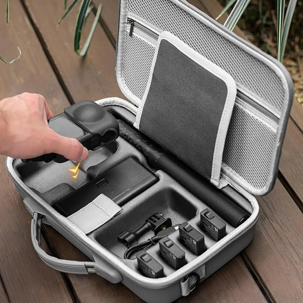 حقيبة حمل جلدية محمولة من البولي يوريثان لملحقات dji Osmo 360 حقيبة سفر مع حزام كتف مقاوم للماء ومقاوم للرطوبة Sto H0M1 #6