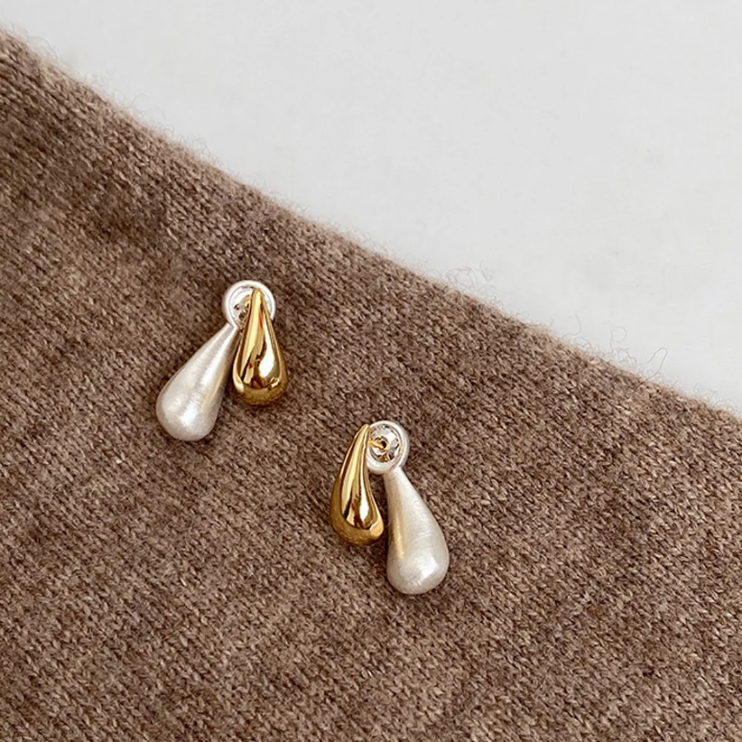 

DUTRIEUX Fashion Trendy Light luxury Waterdrop Earrings Elegance Exquisite Temperament Ear Stud Jewelry Ear Decoration Accessory