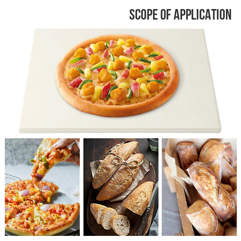 Walfos Baking slate pizza high temperature cordierite thickened round baguette baguette oven home handmade baking tools