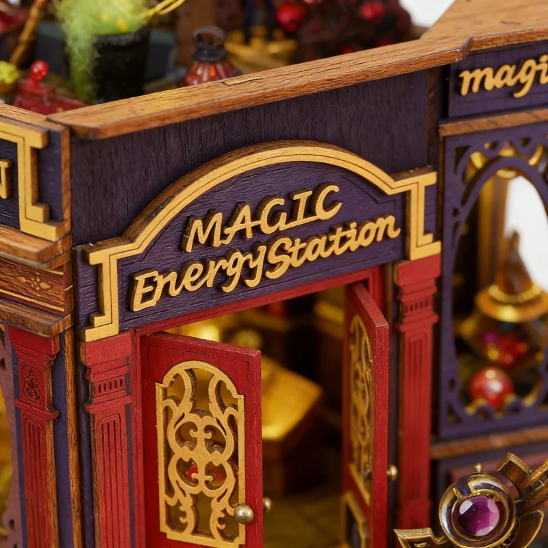 OUZEY Arcane Power Hub DIY، نموذج محطة الطاقة الخشبية ثلاثية الأبعاد، مجموعة STEM Magic Craft للمراهقين #3