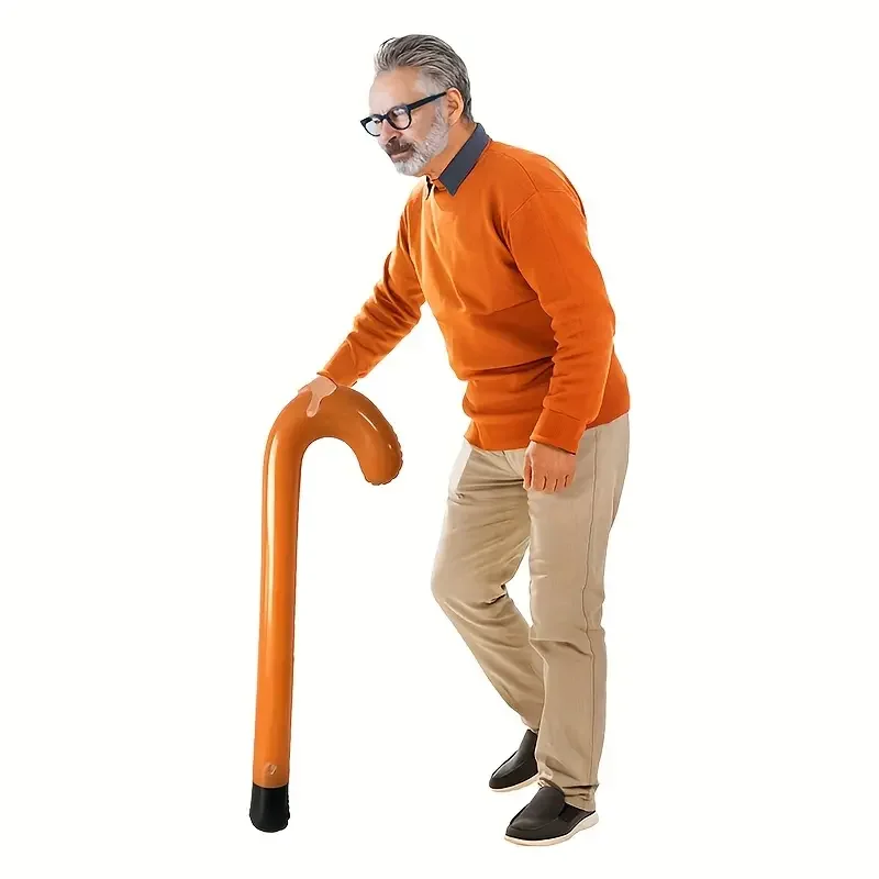 Muleta inflable para caminar, accesorios de Halloween y Navidad para discapacitados, pasamanos y Marcos simulados para caminar