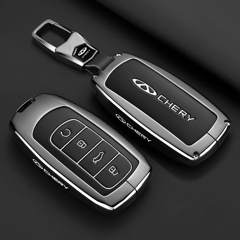 Car Key Cover For Chery Tiggo 7 8 Pro Max Key Fob Protector Zinc Alloy Tiggo 4 Pro 5X Shockproof Arrizo 5 8 9 Car Accessories