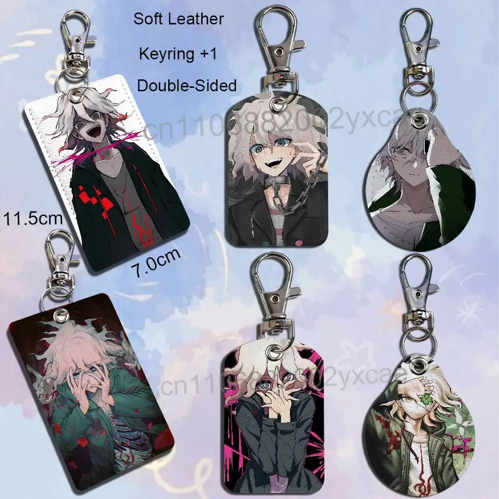 High speed inference Nagito Komaeda Danganronpa Holder For Bank Business Work Card Holder Student Card Case Bus Card Keychain