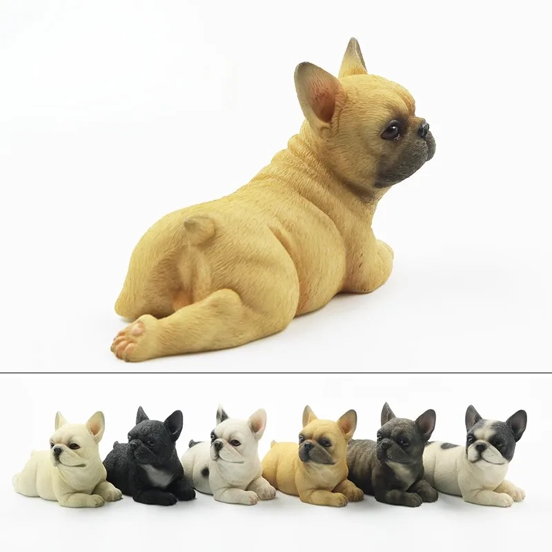 1/6 مقياس الفرنسية البلدغ الراتنج الكذب الموقف محاكاة نماذج للحيوانات ل 12 بوصة لعبة جندي سيارة الديكور مهرجان هدية