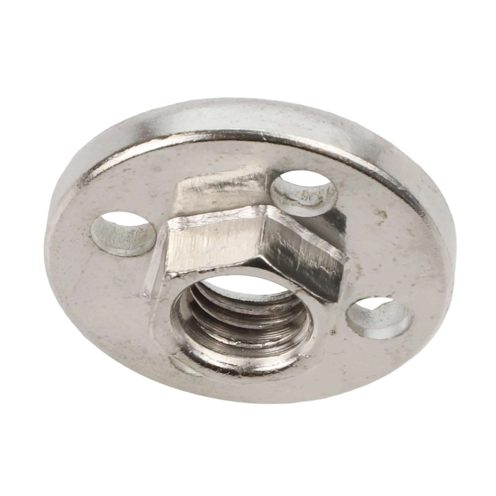 

High Quality New Pressure Plate Platen Cover Hexagon Nut Metal Silver 2pcs Angle Grinder Fitting Tool Power Tools