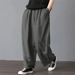 Pantalones Harem de estilo Harajuku para hombre, ropa de calle japonesa, pantalones casuales sueltos de Hip Hop, cintura elástica, pantalones de Jogging sólidos, talla grande