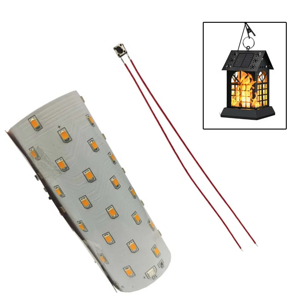 51LEDs 3.7V Solar Flame Lamp PCBA Flexible Circuit Board With Three Modes For Torch Candle Light Simulation PCB Controller