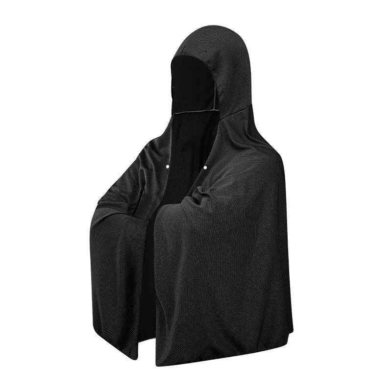 Man Boxing Cool Sunscreen Poncho Breathable Protection Bath Towel Sweat Absorbent Snap Button Cooling Shawl  Beach towel
