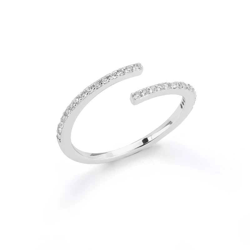 Klassische Twist Kette Offene Ringe Für Frauen Zirkon Edelstahl Geometrische Twist Gewickelt Paar Ring Hochzeit Ästhetischen Schmuck