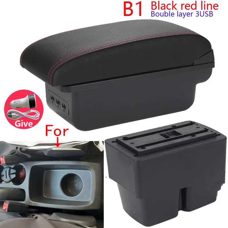 Voor Ford Fiesta Armsteun doos Voor Ford Fiesta MK7 Auto Armsteun 2009-2017 opbergdoos Interieur details Accessoires eenvoudige installatie