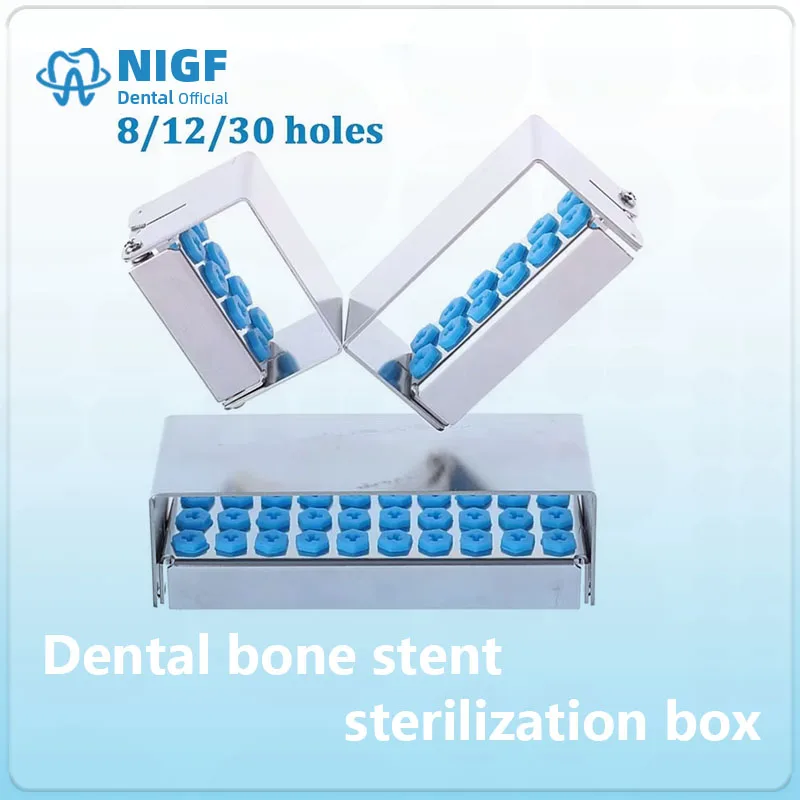 

NIGF 8/12/30 Holes Dental Bur Holder Autoclave Sterilizer Case Endo File Disinfection Box Organizer
