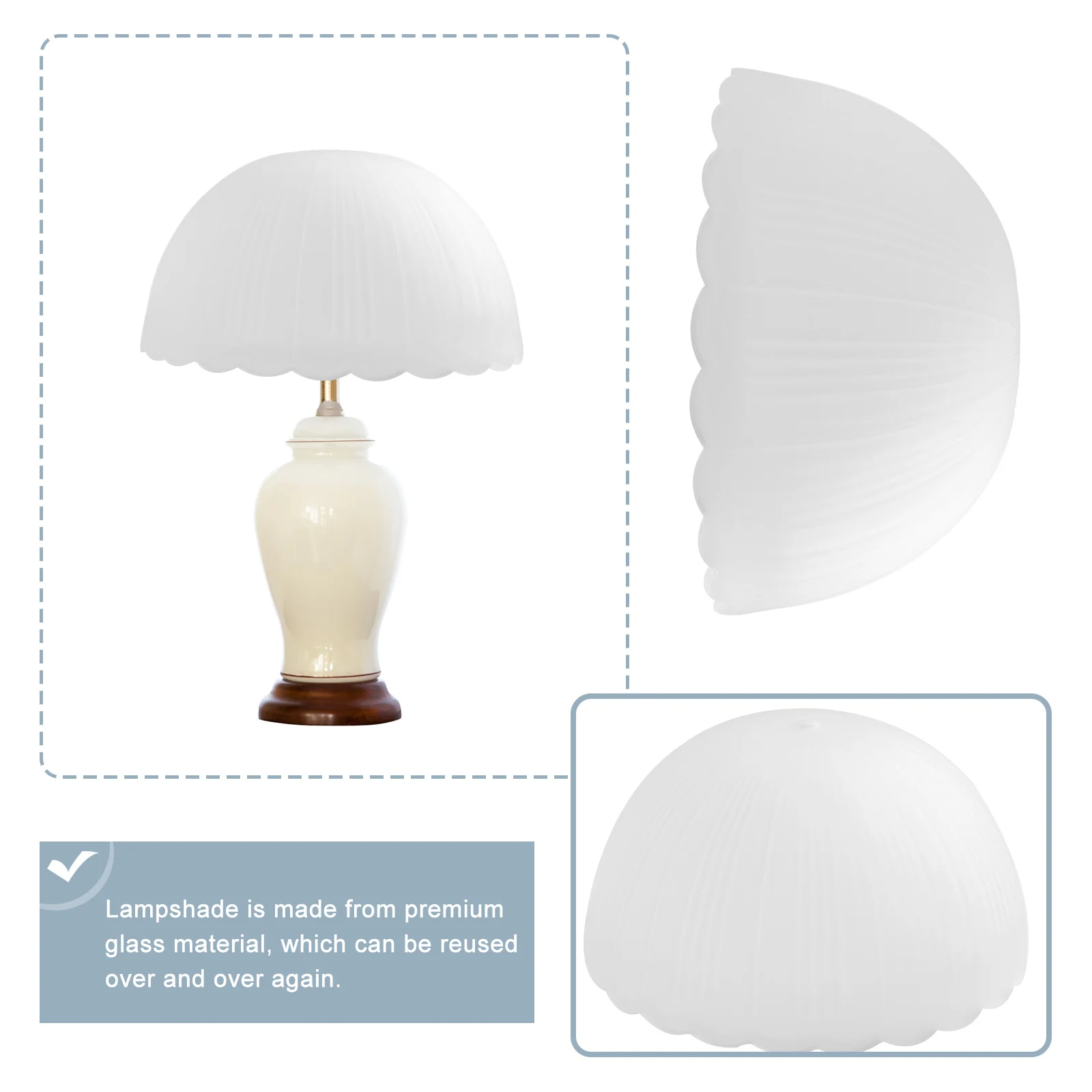 

1Pcs Glass Frosted Watermelon Grain Lampshade Durable Desk Ceiling Table Lamp Light Cover Glass Light Cover Desk Lamp Lampshade