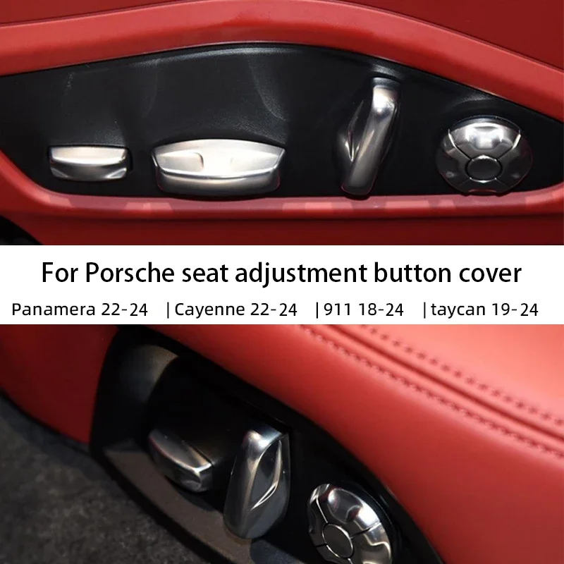 

Car Seat Adjustment Button Cover Trim Interior Accessories for Porsche Panamera 2022-/Cayenne 2022-up/911 2018-up/Taycan 2019-up