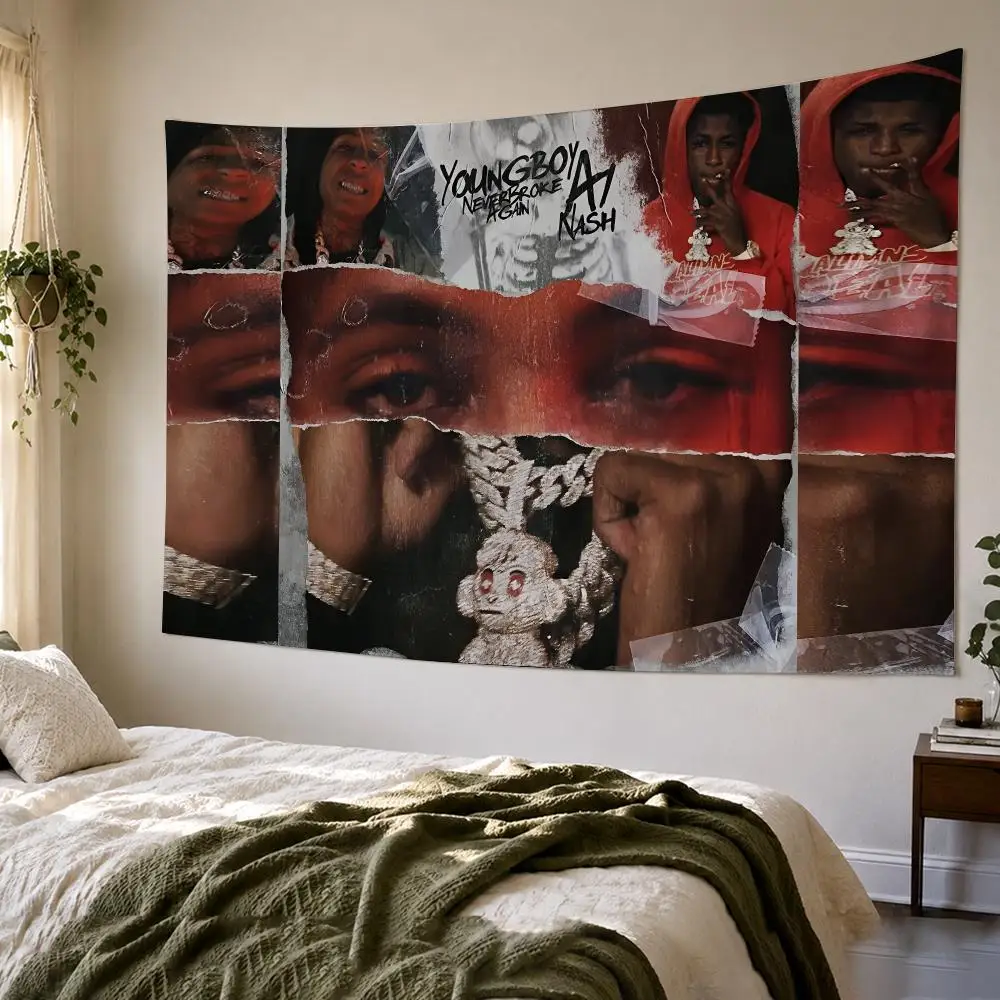 Y-YoungBoy Never Broke Again Tapestry Bedroom Living Room Bar Party House Home Dorm Interior Wall Decor Background Banner