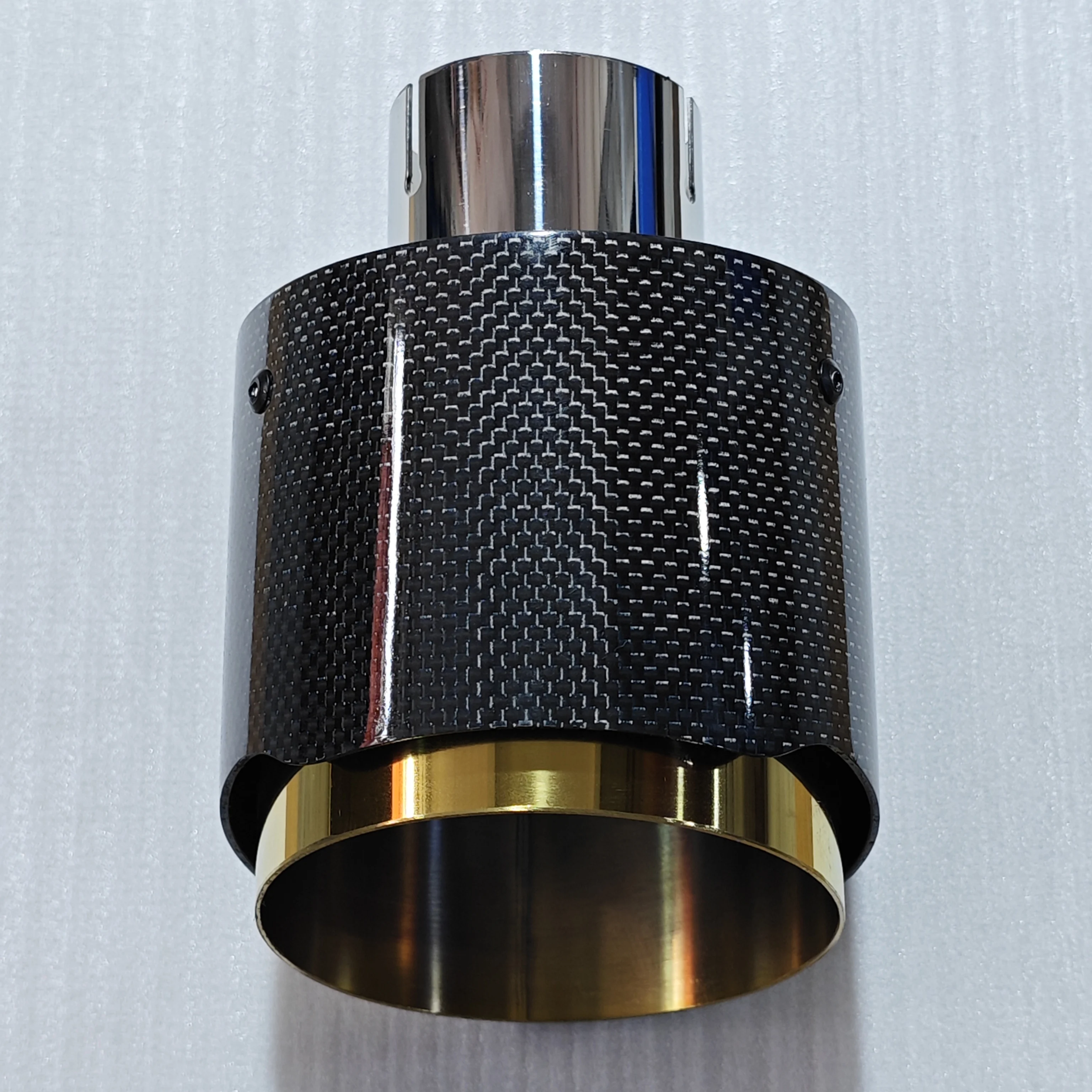 1 pcs REMUS standard car exhaust nozzle stainless steel pipe gold luster carbon fiber muffler pipe car exhaust tailpipe