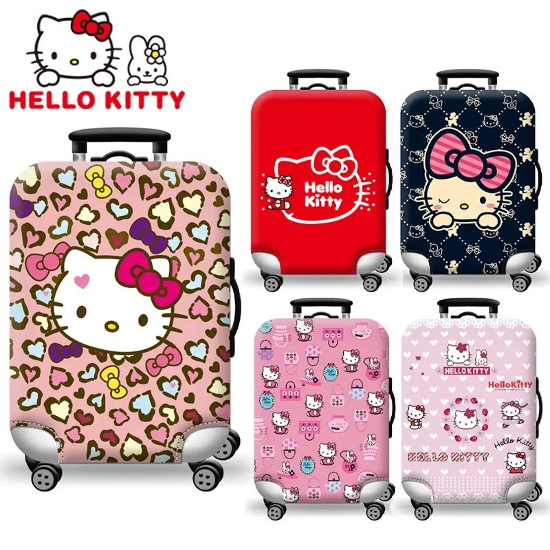 Hello Kitty Suitcase Cover Travel Suitcase Elasticity Fashion Dust-proof for 18-32 Inch Trolley Case Protective Case Accessories