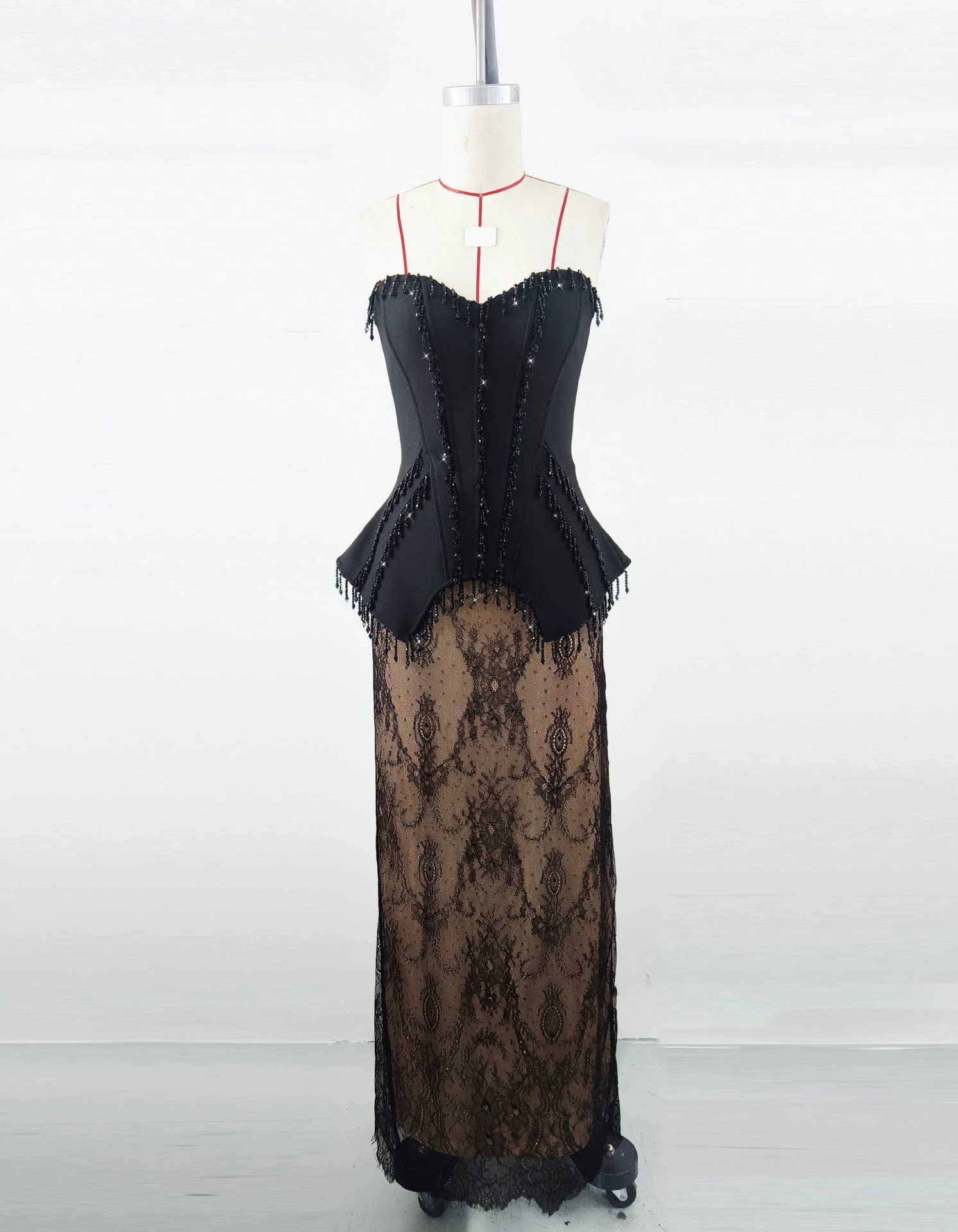 Women's celebrity style Valentine's Day date elegant high-end exquisite crystal evening dress celebrity party-GZXX1085