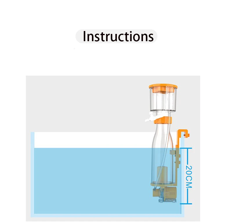 LJF-DC700IN-Marine Aquarium Hanging On Protein Skimmer, 50-70L Water with DC Pump, 110V, 220V view 5