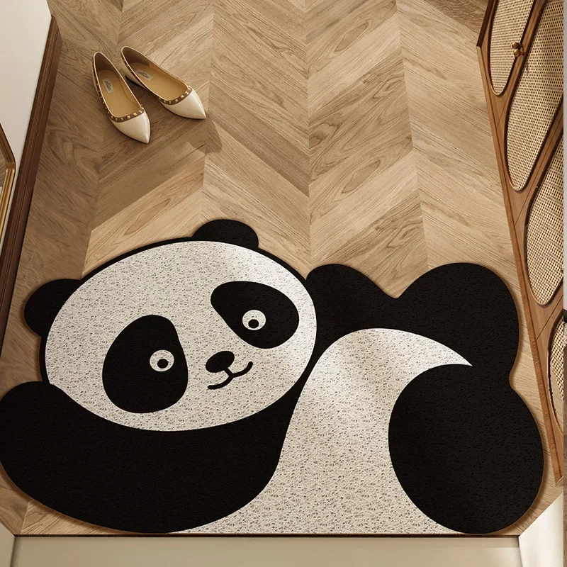 Anti-slip Animal Pattern Bathroom Rugs Microfiber Large Folding Stone Diatomite Bath Mat
