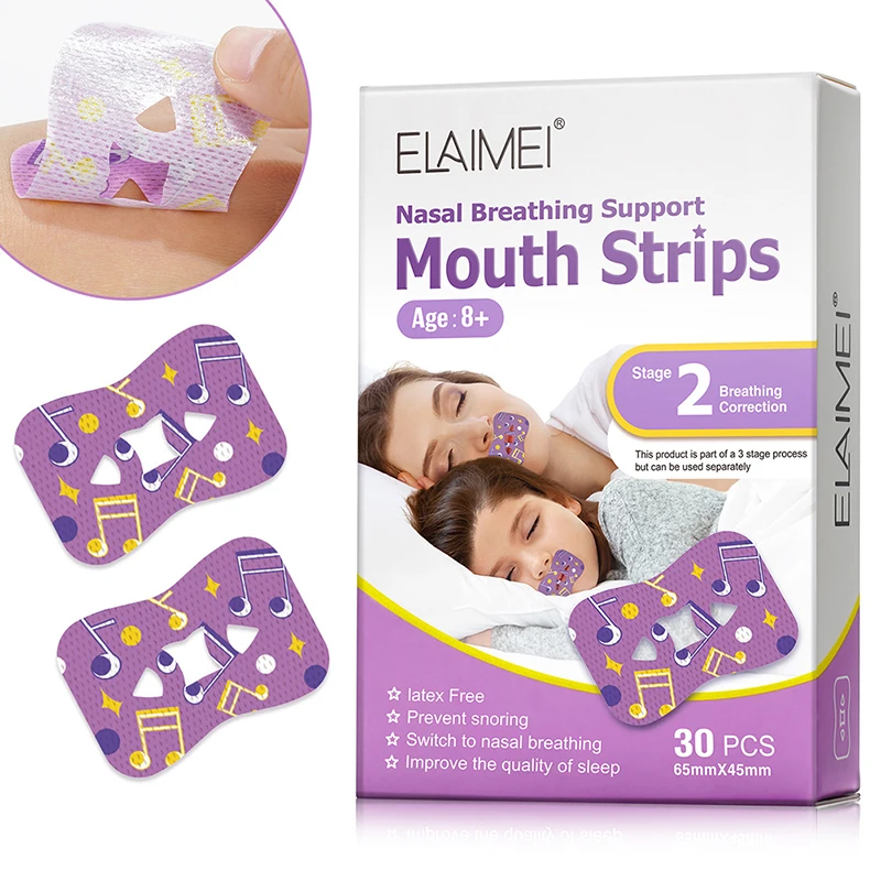 

3Stages Mouth Correction Sticker Anti-snoring Breathing Orthosis Mouth Sticker Children Anti-snoring Sticker Improve Night Sleep