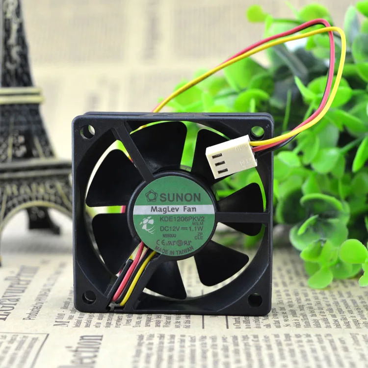 ORIGINAL KDE1206PKV2 12V 1.1W 6CM 6020 3 FIOS VENTILADOR