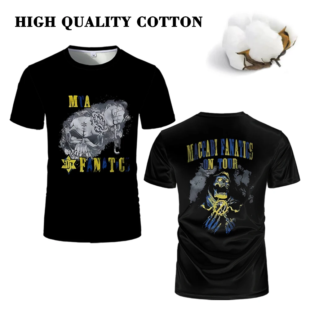 

Skull Print Men's T-shirt High Street Fashion Trend Y2k Clothing Summer Comfortable Casual High Quality Cotton Short Sleeve Tops