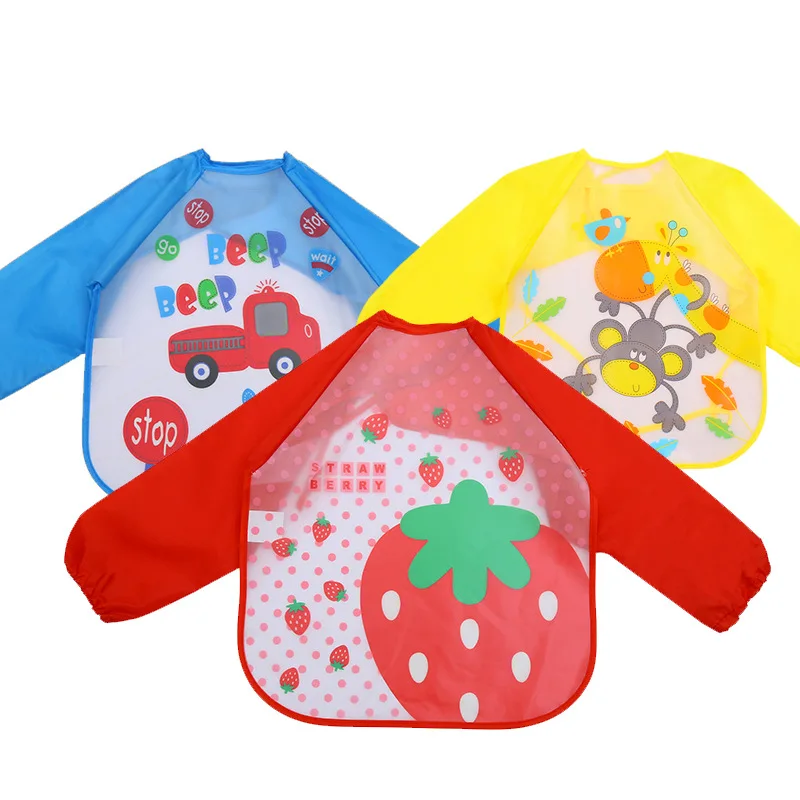 

EVA Babies Bibs Children's Saliva Towel Waterproof Raincoat Bibs of Cute Cartoon Animal Car Graphics