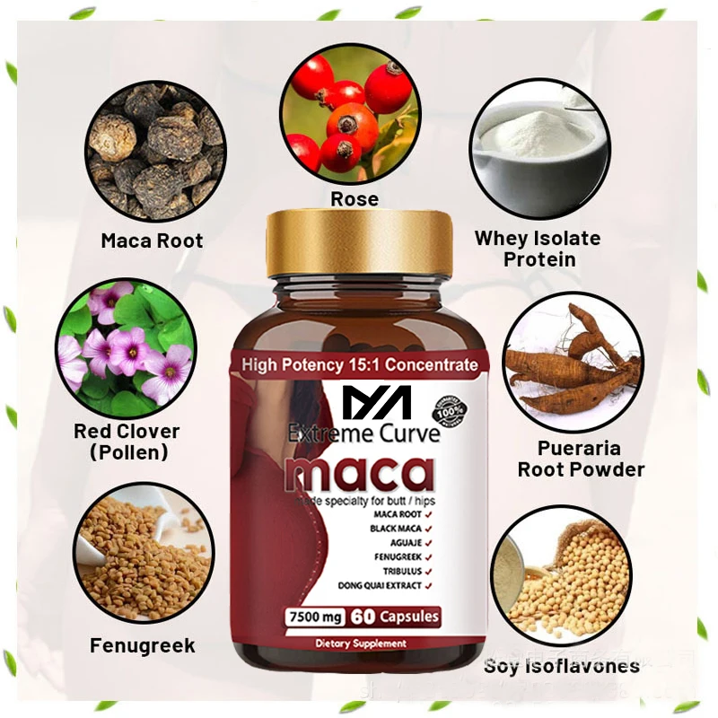 

Ultimate Maca Hip Lifting Capsules for Hip Strengthening, Shaping, and Firming -60 capsules