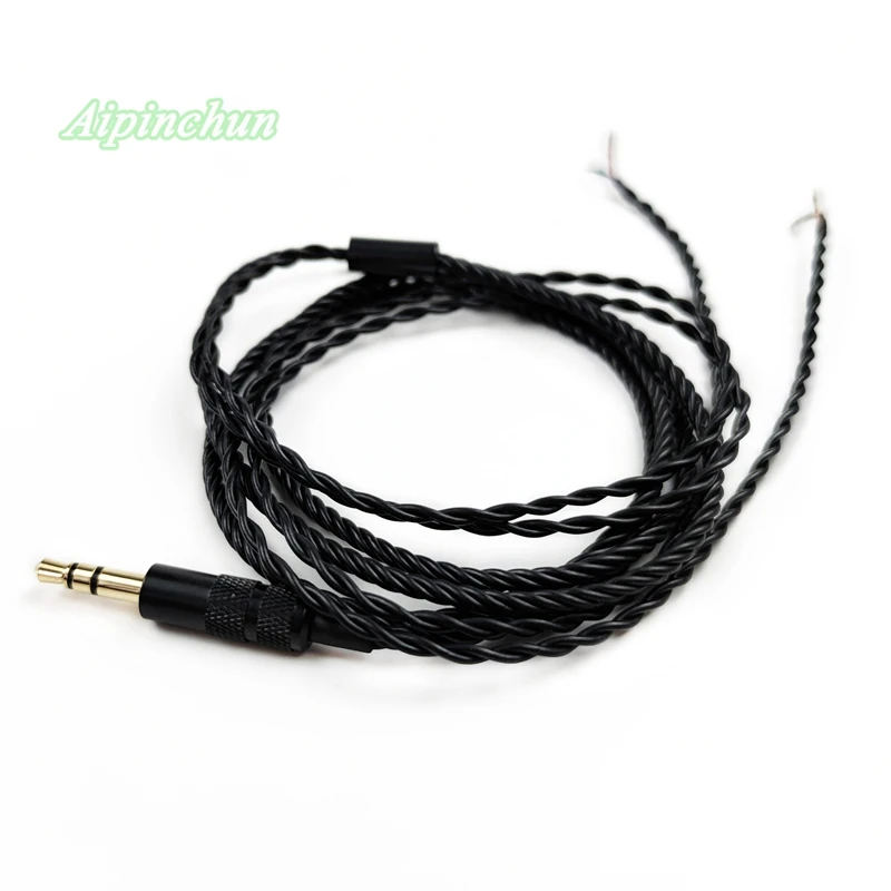 Aipinchun 3,5mm DIY Kopfhörer Kabel Kopfhörer Reparatur Ersatz 3-polige Buchse Upgrade-Leitung 30-Draht-Kern
