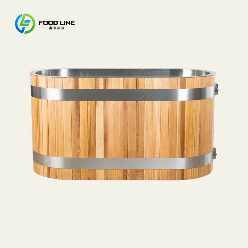 

Customized Renewable Resource Cover Shell 304 Tank Outdoor Cold Therapy Recovery Bath Laydown Cold Plunge Ice Bath Bucket