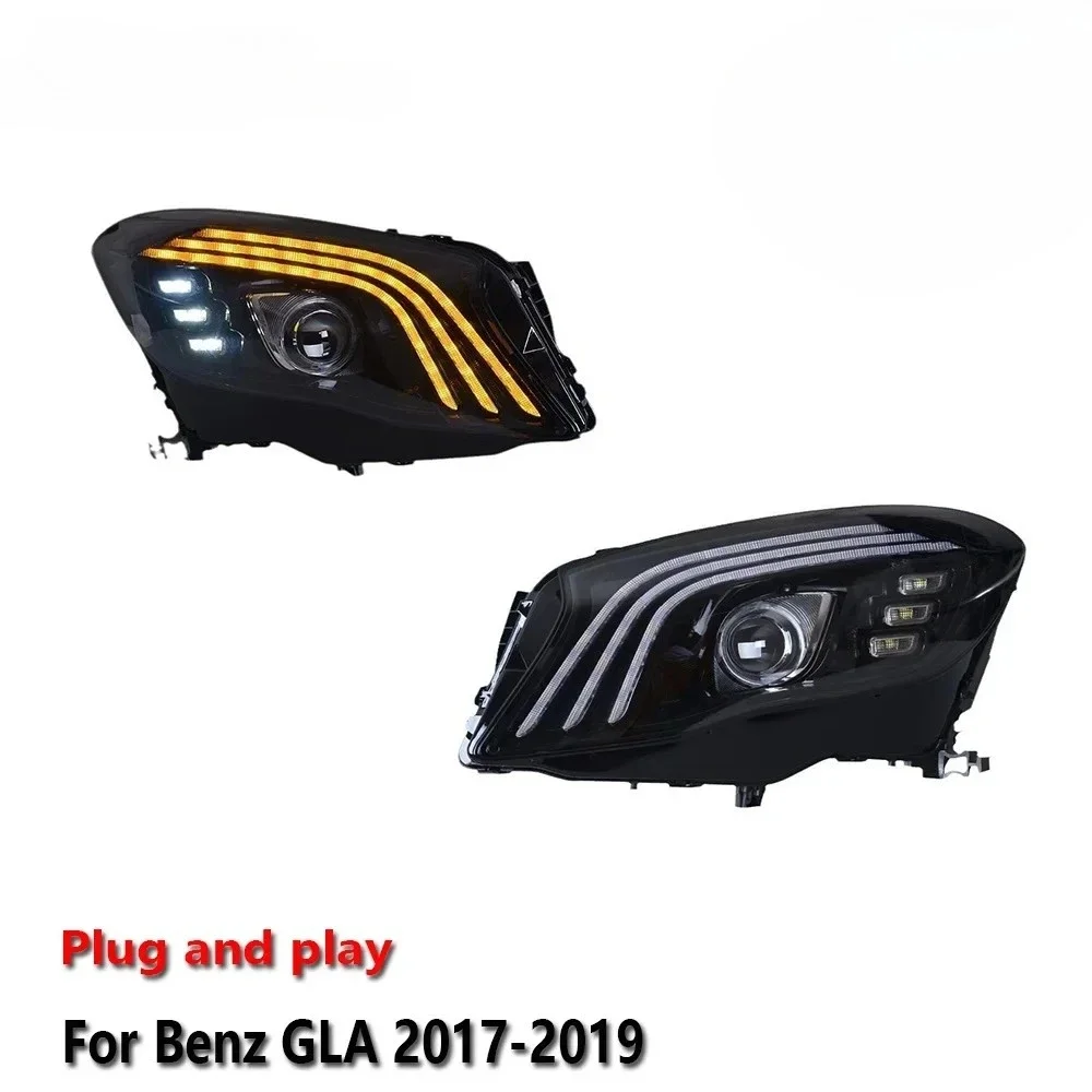 

Car LED Headlight Assemblies Lamps For Benz GLA 200 260 2017-2019 Fog DRL Brake Turn Signal Lamp Plug and Play