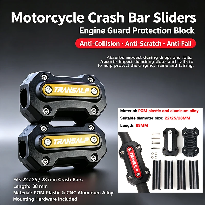 Moto Accessories Engine Protection Guard Bumper Decorative Block For Honda Transalp XL750 XL400 XL650 XL600 XL700 XL 750/650/400