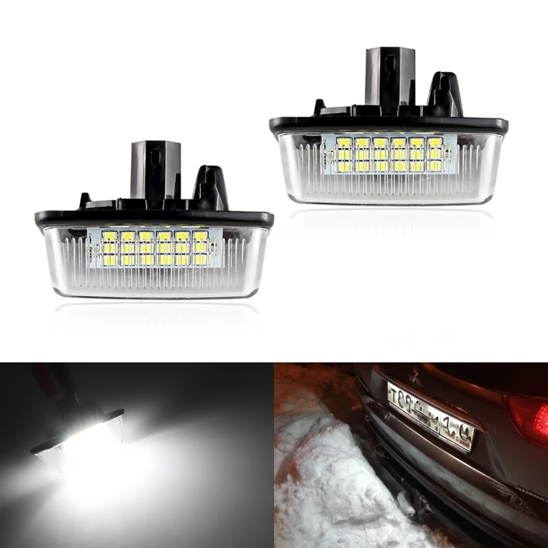 2Pcs For Toyota Alphard Wish Noah/Voxy Estima Caldina Corolla Crown Majesta Starlet Sprinter Celica Raum LED License Plate Light
