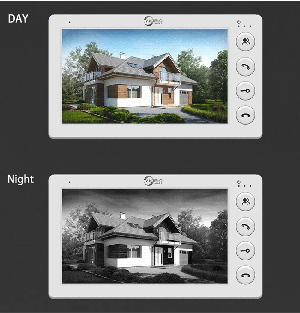 7 Inch Video Intercom System Outdoor Metal Doorbell Waterproof Cold Resistan Video Door Phone for Home Night Vision Lock Unlock