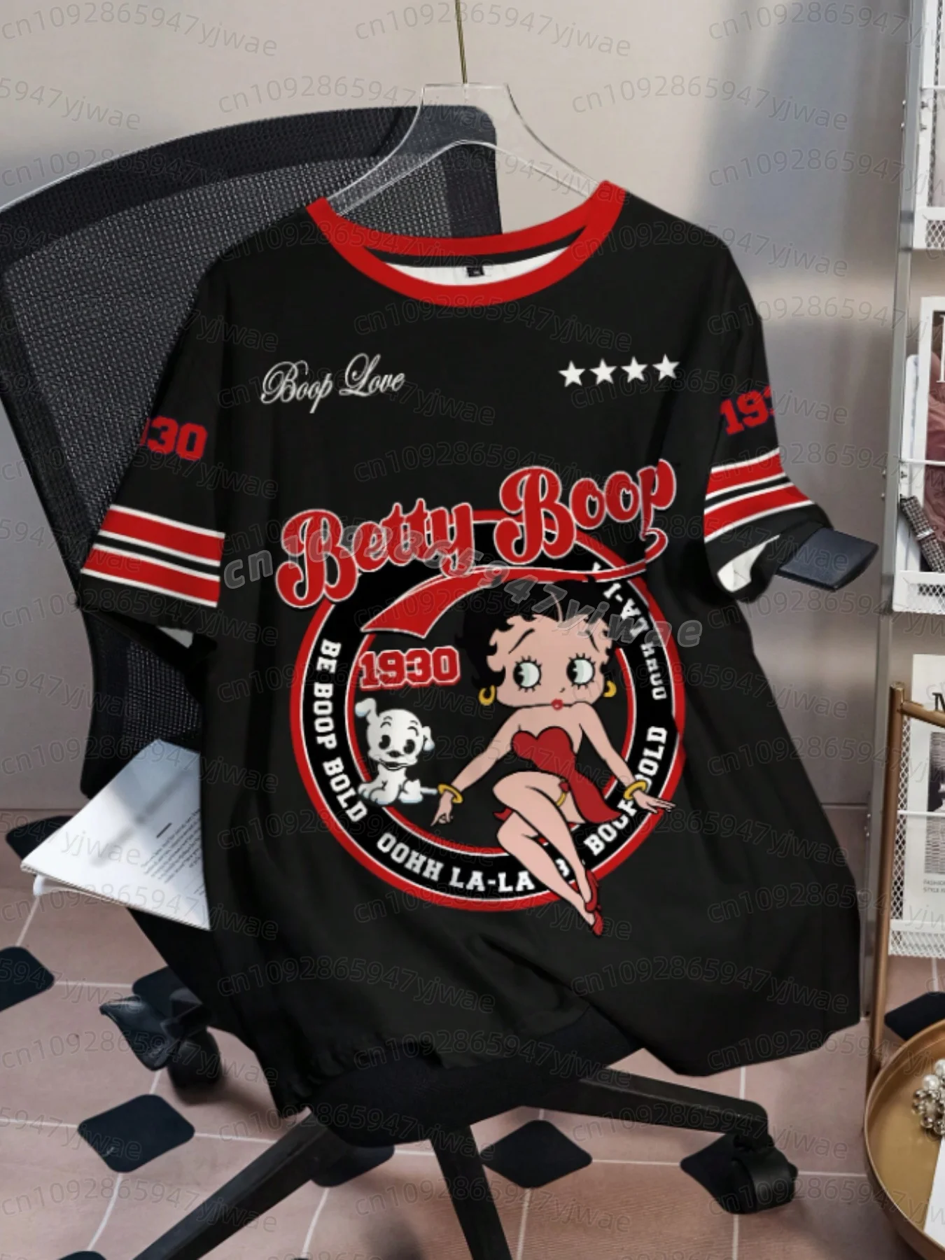 2026 SOMMER Cartoon Betty Boop Print Herren Damen Kurzarm T-Shirt Lässiger 3D-Druck Sommer MÄNNER FRAUEN Sport Tops T-Shirt Tee – Detail 12