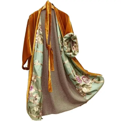 कोरियाई मखमली बड़े आकार की डिजिटल फूल प्रिंट ड्रेस लंबे सैश स्लीपवियर वन शोल्डर पॉलिएस्टर फाइबर मिनी मिडी ड्रेस के साथ 8 best sales प्लस साइज़ औपचारिक पोशाक - №2