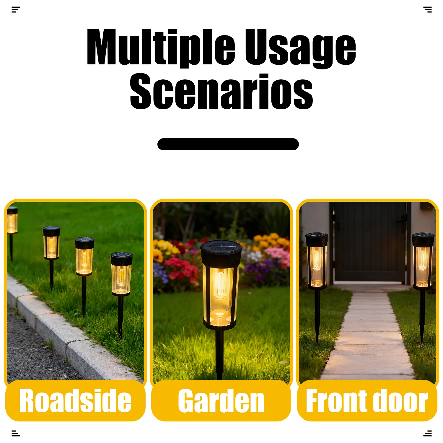 Solar LED Filament Lawn Light Outdoor Waterproof Lamp for Garden Yard Decoration