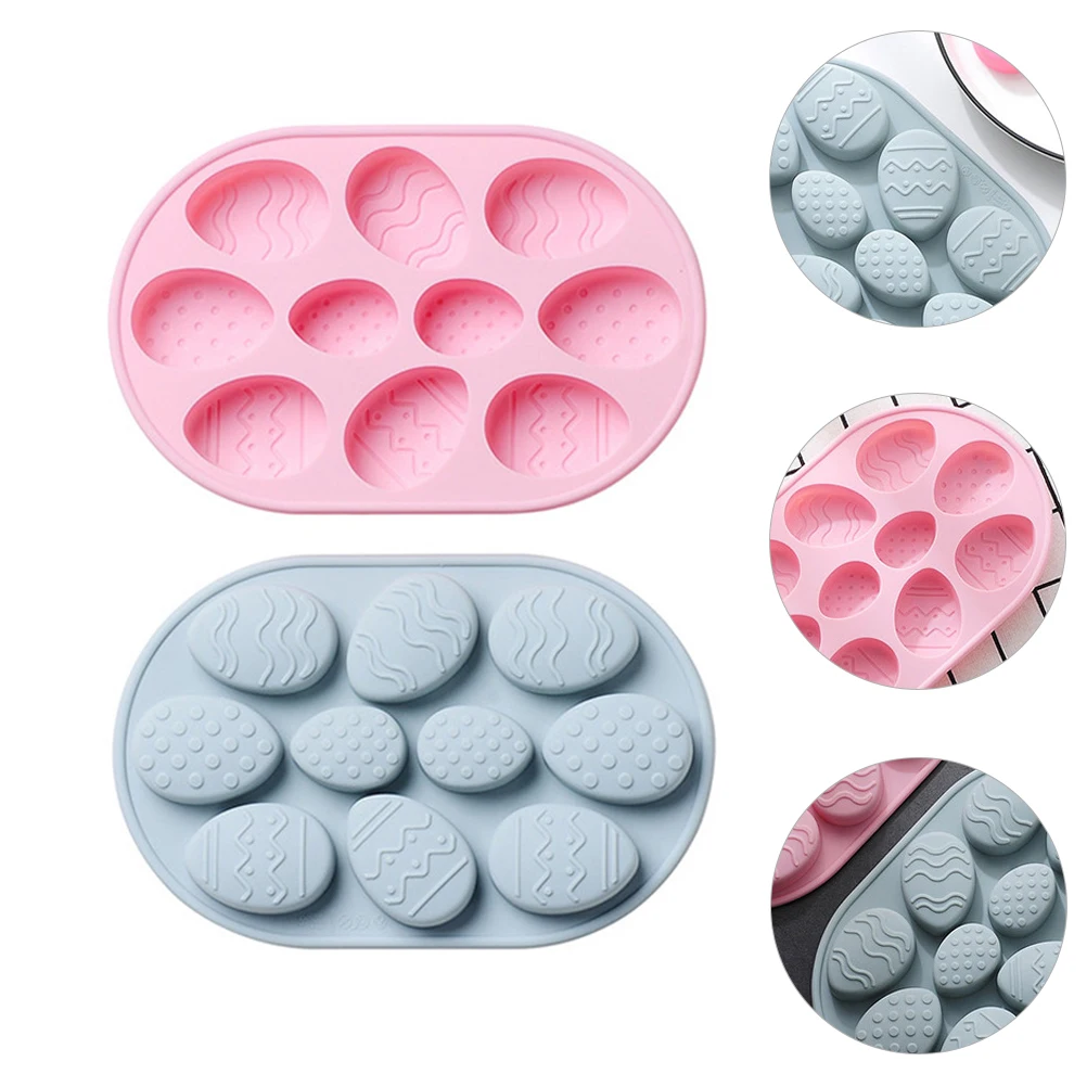 

2pcs Silicone Molds Cake Making Mould Nonstick Cake Baking Tools Easter Egg Cakes Mold Chocolate Fondant Shaped Home Use