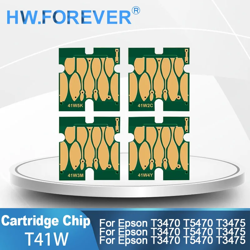 

T41W T41W2 T41W3 T41W4 T41W5 Ink Cartridge Chip For Epson T3470 T5470 T3475 T5475 T3400 T3400N T5400 One Time Use Cartridge Chip