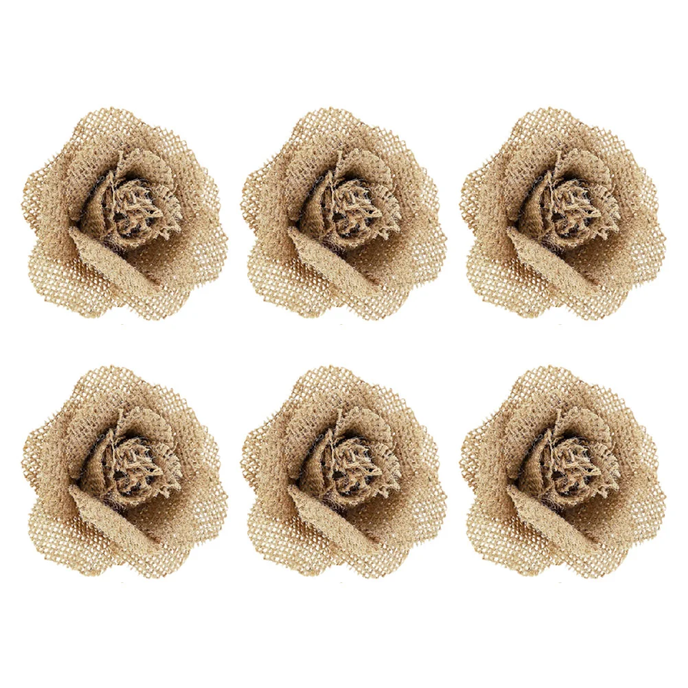 Sweater Flower Embellishments Handmade Burlap Flowers European American Shoes Decor Accessory