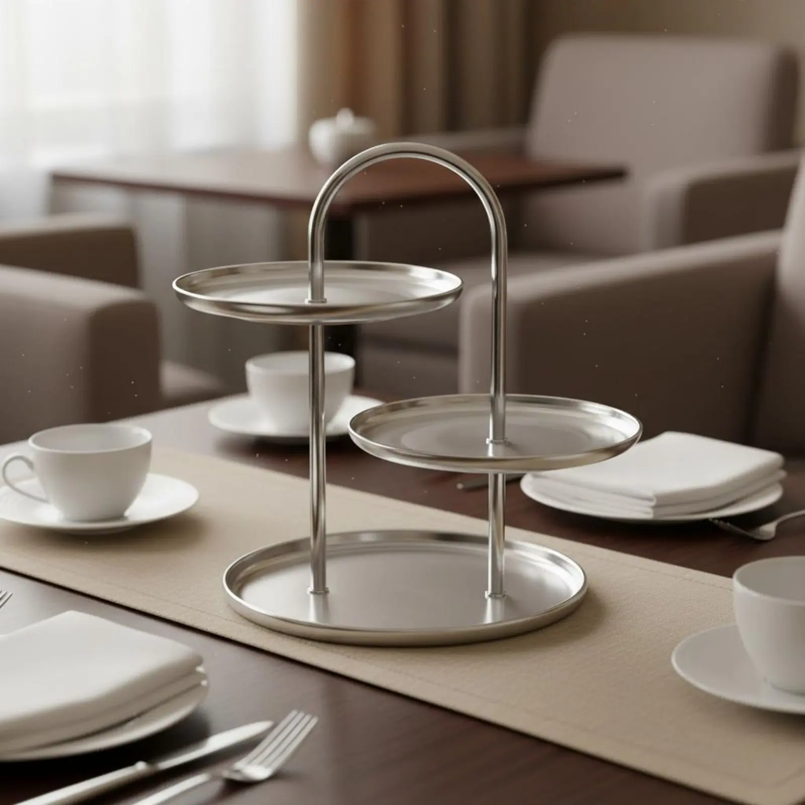 3-Tier Dessert Stand Multi-Tier Storage Tiered Serving Tray Ceramic Cupcake Holder Elegant Luxury Style Servingware Easy To - view 5