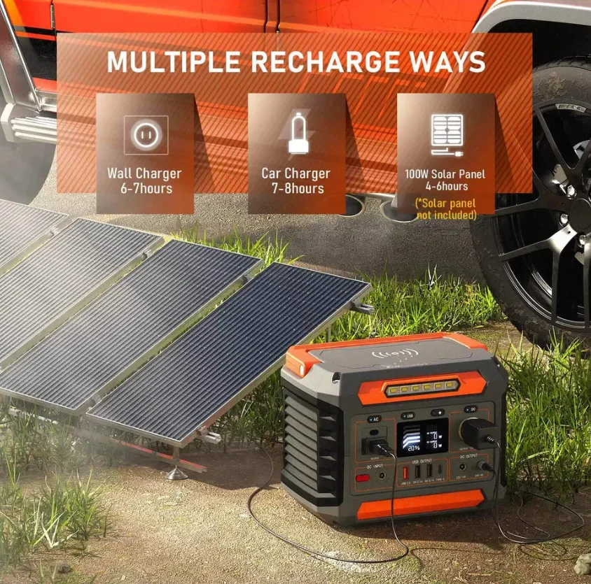 Camping outdoor 110 V 220 V mobile Solar Generator Lithium battery 1000w Portable Power Station