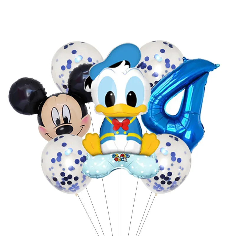 Lovely Duck Cartoon Balloons Set Donald Duck Theme Birthday Party Decorations view 5