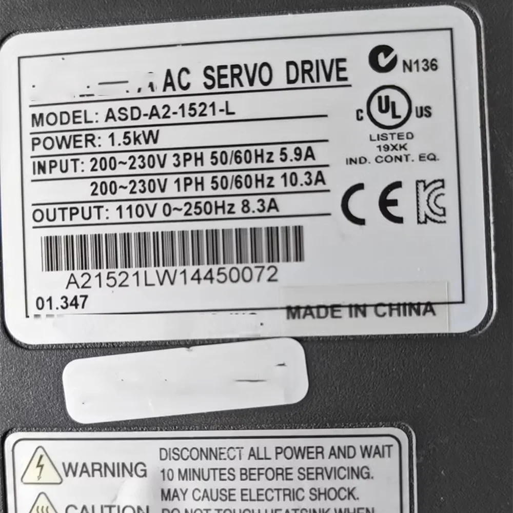 For A2 servo drive ASD-A2-1521-L