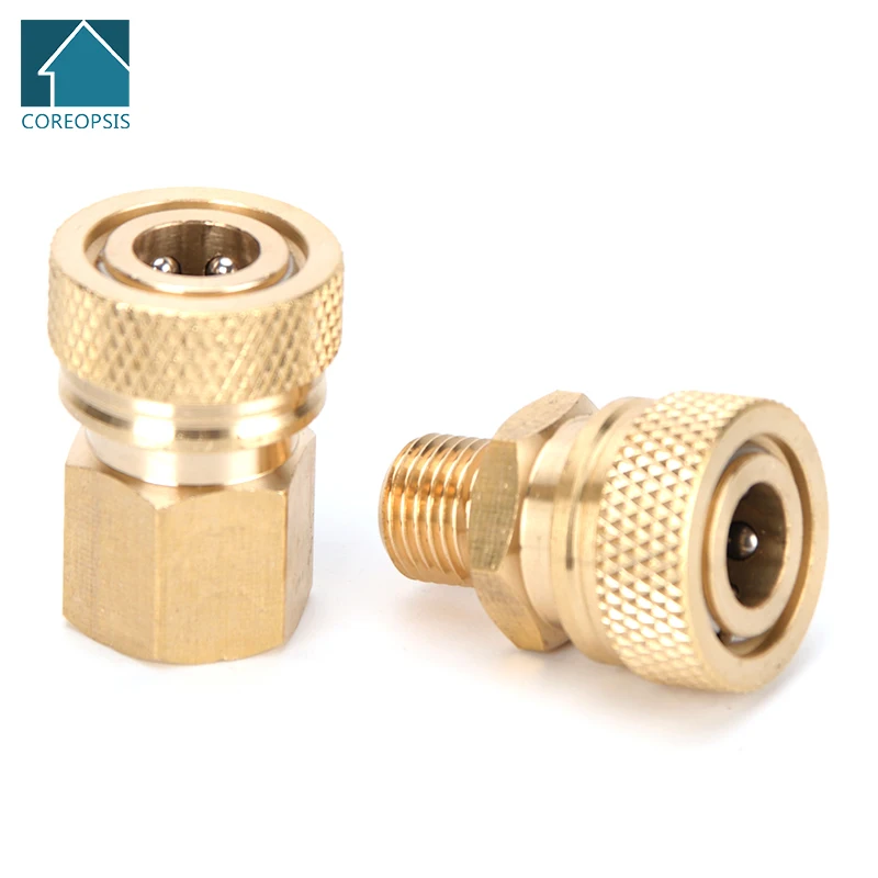 

2pcs 1/8BSPP 1/8NPT M10 Thread 8mm Filling Head Quick Disconnect Connector Air Refilling Copper Quick Coupling Fittings Socket