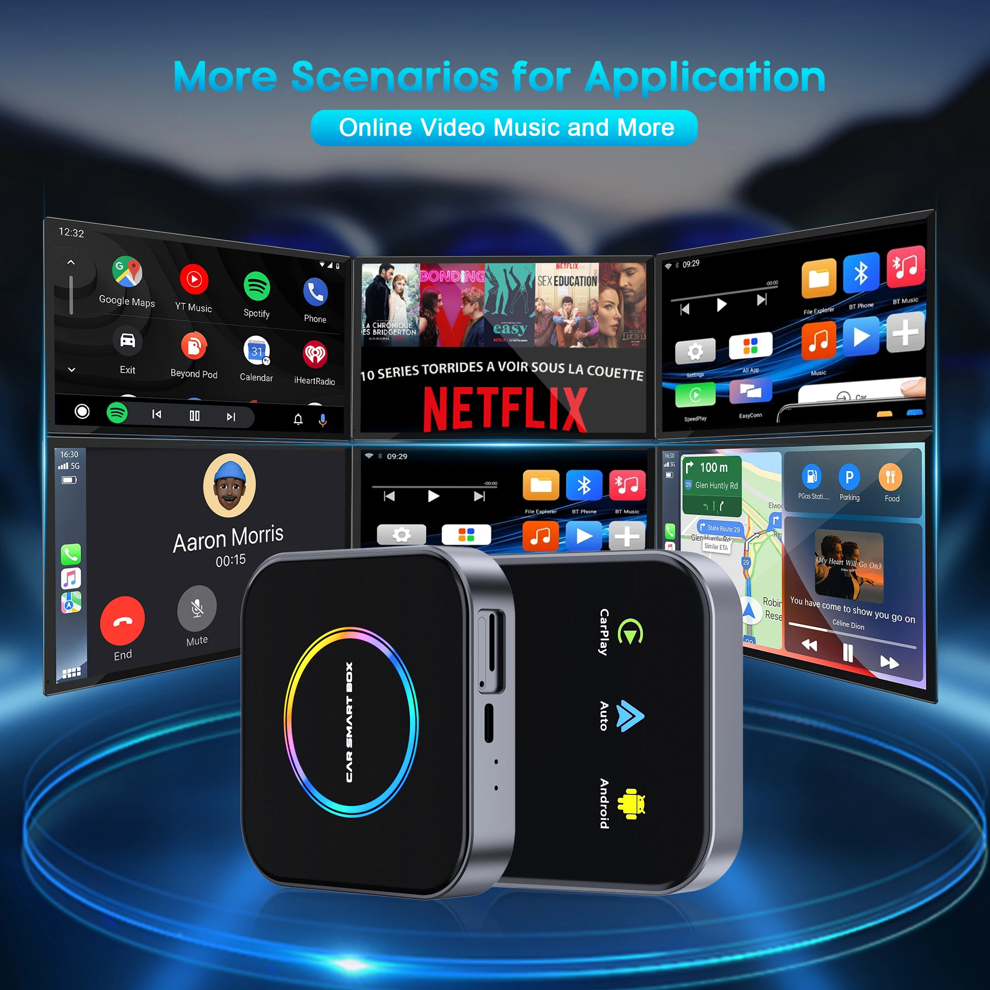 Fuallwin Smart Ai Box 3 in 1 4G Sim Card Youtube Wired to Wireless Adapter Carplay Android Auto 13 Car Carplay Wireless Carplay view 3
