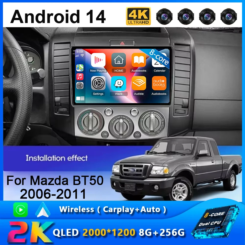 

Автомобильная магнитола 9 "Android 14, стерео Ford Everest Ranger для Mazda BT50 BT-50 2006-2011, мультимедийный плеер, CanPlay, Авторадио, головное устройство